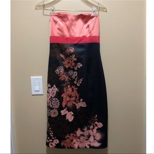 Strapless evening dress